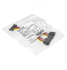 Кабель питания SATA ExeGate EX-CC-SATAM2F-0.15 (15pin M/2x15pinF, 0,15м)
