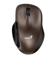 Мышь беспроводная Genius Ergo 8200S Chocolate. Полноразмерная, эргономичная, бесшумная, 5 кнопок. DPI 1200. Сенсор Blue Eye. Частота 2.4 GHz. Цвет - коричневый