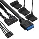 Компьютерный корпус Miditower ExeGate EVO-9205 (ATX, без БП, с окном, 1*USB+1*USB3.0, аудио, 3 вент. 12см с RGB подсветкой)