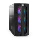 Компьютерный корпус Miditower ExeGate EVO-9205 (ATX, без БП, с окном, 1*USB+1*USB3.0, аудио, 3 вент. 12см с RGB подсветкой)