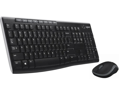 Клавиатура + мышь Logitech MK270 клав:черный мышь:черный USB беспроводная Multimedia (920-004509)