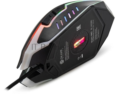 Мышь проводная Oklick 896G черный, 12800 dpi, USB, кнопки - 5