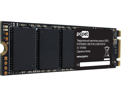 Накопитель SSD PC Pet SATA III 256Gb PCPS256G1 M.2 2280 OEM