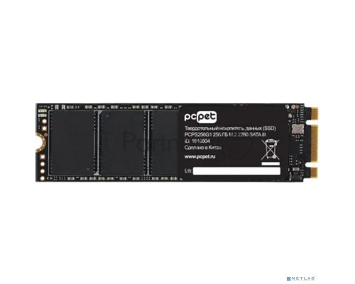 Накопитель SSD PC Pet SATA III 256Gb PCPS256G1 M.2 2280 OEM