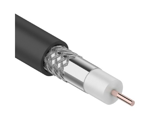 [Кабель] PROconnect (01-2205-1) Кабель коаксиальный RG-6U, 75Ом, CCS/Al/Al, 48%, 100м, OUTDOOR, черный
