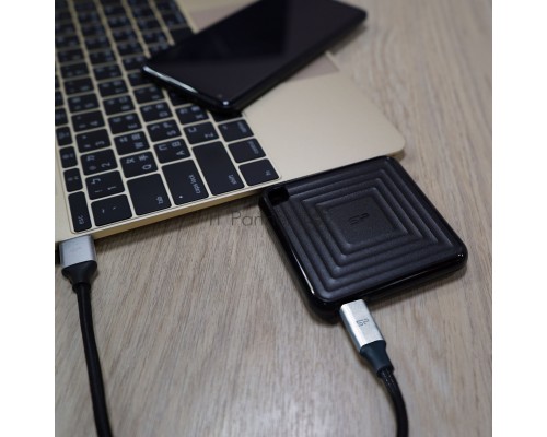 Твердотельный диск 2TB Silicon Power PC60, External, USB 3.2 Type-C [R/W - 540/500 MB/s] черный