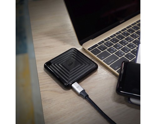 Твердотельный диск 2TB Silicon Power PC60, External, USB 3.2 Type-C [R/W - 540/500 MB/s] черный