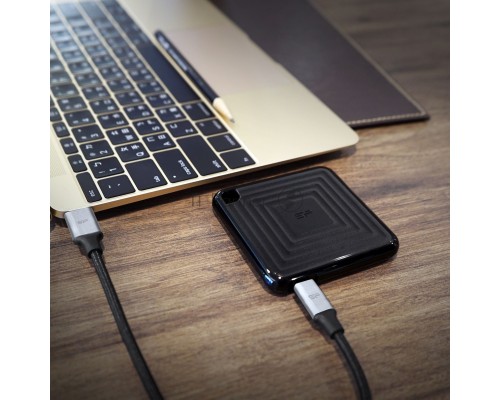 Твердотельный диск 2TB Silicon Power PC60, External, USB 3.2 Type-C [R/W - 540/500 MB/s] черный