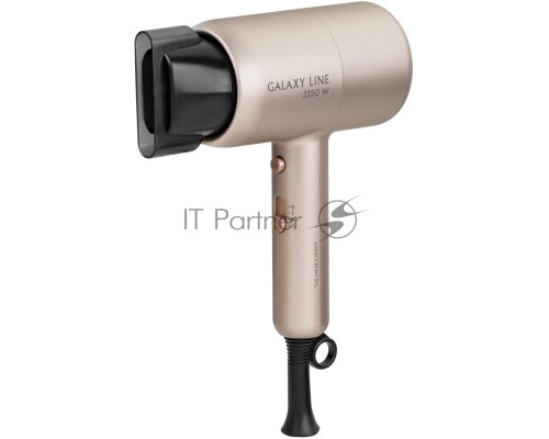 Фен для волос Galaxy Line GL 4352, бежевый, 2150 Вт, 2 скорости потока воздуха, функция «холодный воздух», щелевая насадка-концентратор, подвесная петля, длина шнура питания 170 см, защита мотора от перегрева