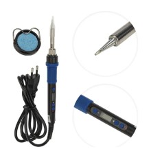 Rexant (12-0620) Паяльник цифровой, с керам. нагревателем, 65Вт, 220В, темп. 200-500 °C