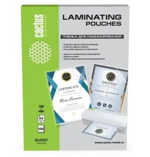 Пленка для ламинирования Cactus 100мкм A5 (100шт) глянцевая 154x216мм CS-LPGA5100100