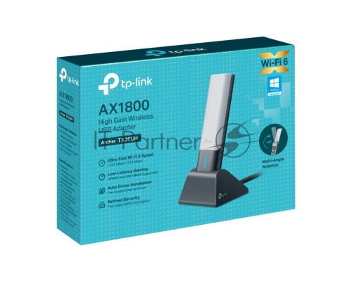 Двухдиапазонный USB-адаптер высокого усиления TP-Link Archer TX20UH с поддержкой Wi-Fi AX1800