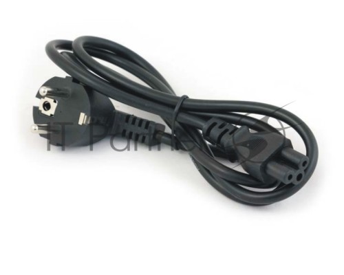 Кабель питания GCR для ноутбука 5.0m, Евровилка угловая - С5, черный, 3*0,5mm, GCR-54409