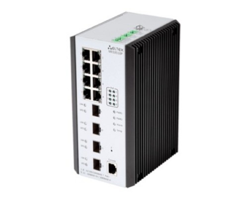 [Сетевое оборудование] ELTEX MES3510P Ethernet-коммутатор 8 портов 10/100/1000BASE-T (PoE/PoE+), 4 порта 100BASE-FX/1000BASE-X (SFP), L3