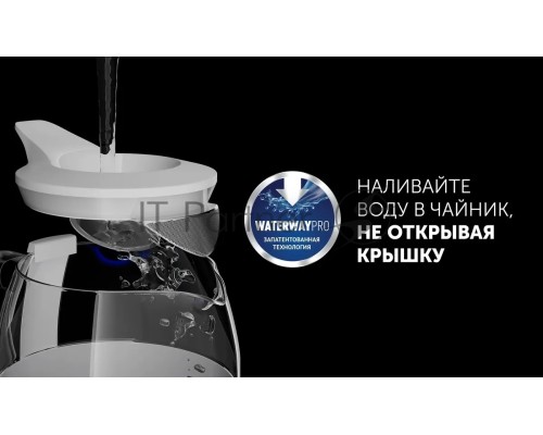 Чайник электрический Polaris PWK 1563CGL 1.5л. 2200Вт белый/прозрачный (корпус: стекло)