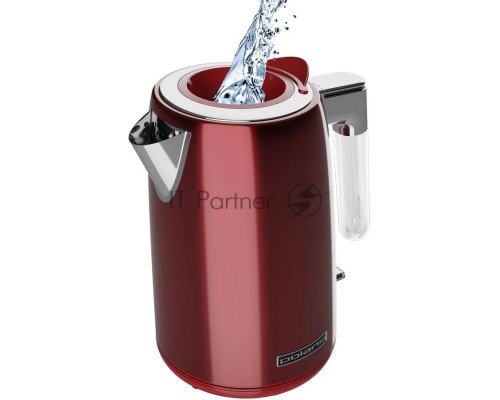 Чайник электрический Polaris PWK 1746CA Water Way Pro 1.7л. 2200Вт красный (корпус: нержавеющая сталь)