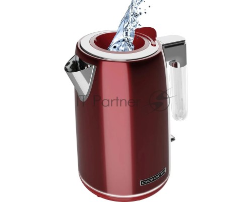 Чайник электрический Polaris PWK 1746CA Water Way Pro 1.7л. 2200Вт красный (корпус: нержавеющая сталь)