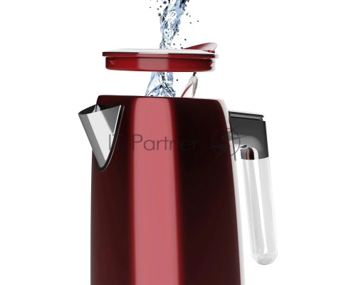 Чайник электрический Polaris PWK 1746CA Water Way Pro 1.7л. 2200Вт красный (корпус: нержавеющая сталь)