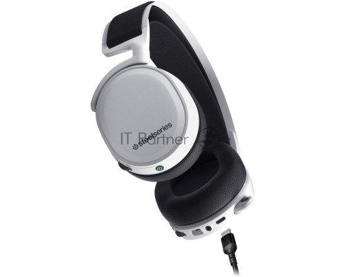 Наушники с микрофоном Steelseries Arctis 7+ белый/черный мониторные Radio оголовье (61461)