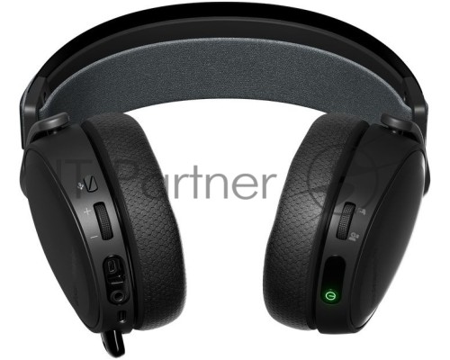 Наушники с микрофоном Steelseries Arctis 7+ черный мониторные Radio оголовье (61470)