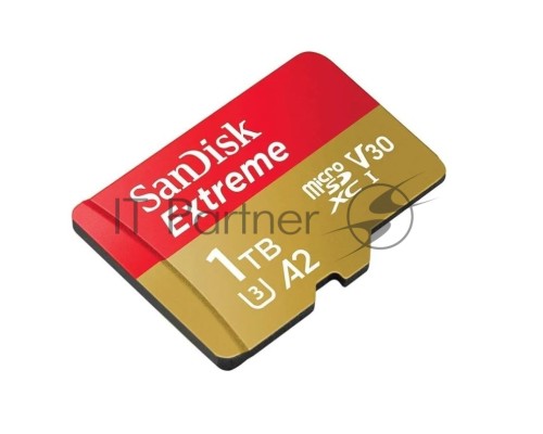 Флеш карта microSDXC SanDis 1024GBEXTREME Class 10, UHS-I, W130, R 190 МБ/с, <SDSQXAV-1T00-GN6MN> без адаптера на SD