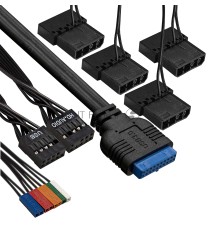 Компьютерный корпус Miditower ExeGate i3 BASE-NPX600 (ATX, БП 600NPX с вент. 12 см, с окном, 1*USB+1*USB3.0, аудио, 4 вент. 12см с RGB подсветкой)