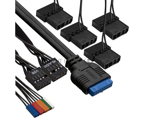 Компьютерный корпус Miditower ExeGate i3 BASE-NPX600 (ATX, БП 600NPX с вент. 12 см, с окном, 1*USB+1*USB3.0, аудио, 4 вент. 12см с RGB подсветкой)
