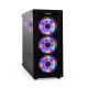 Компьютерный корпус Miditower ExeGate i3 BASE-NPX600 (ATX, БП 600NPX с вент. 12 см, с окном, 1*USB+1*USB3.0, аудио, 4 вент. 12см с RGB подсветкой)