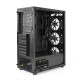 Компьютерный корпус Miditower ExeGate i3 BASE-NPX600 (ATX, БП 600NPX с вент. 12 см, с окном, 1*USB+1*USB3.0, аудио, 4 вент. 12см с RGB подсветкой)
