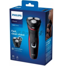 Бритва роторная Philips S1333/41 питан.:элек.сеть/аккум. черный/красный