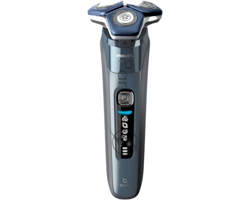 Бритва роторная Philips S7882/55 питан.:элек.сеть/аккум. синий/серебристый