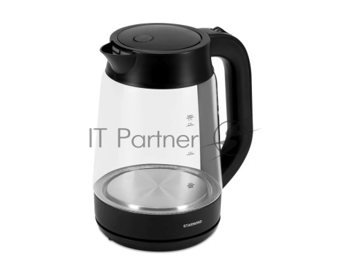 Чайник электрический Starwind SKG4030 1.7л. 2200Вт черный (корпус: стекло)