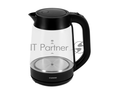 Чайник электрический Starwind SKG4030 1.7л. 2200Вт черный (корпус: стекло)