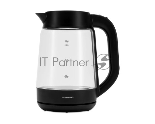 Чайник электрический Starwind SKG4030 1.7л. 2200Вт черный (корпус: стекло)