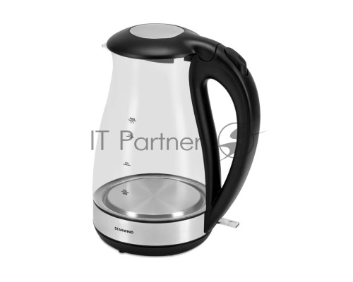 Чайник электрический Starwind SKP3039 1.7л. 2200Вт черный (корпус: стекло)