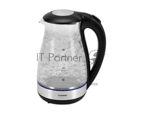 Чайник электрический Starwind SKP3039 1.7л. 2200Вт черный (корпус: стекло)