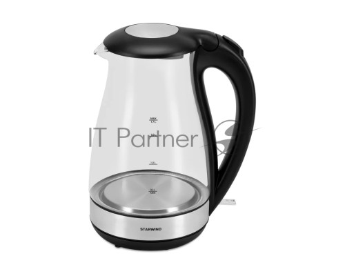 Чайник электрический Starwind SKP3039 1.7л. 2200Вт черный (корпус: стекло)