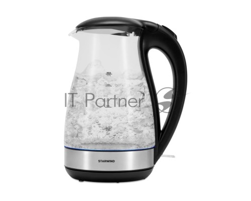 Чайник электрический Starwind SKP3039 1.7л. 2200Вт черный (корпус: стекло)
