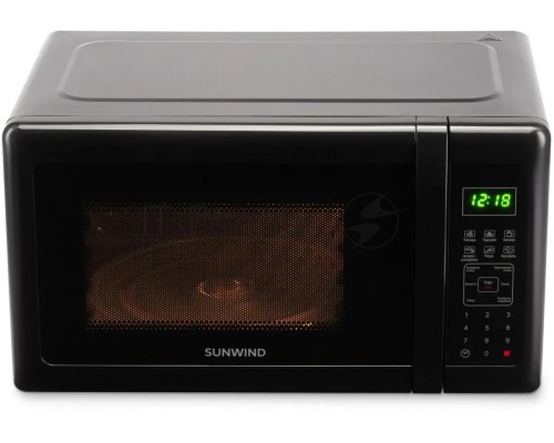 Микроволновая печь SunWind SUN-MW007 черный, 20 л, 700 Вт, переключатели - сенсор