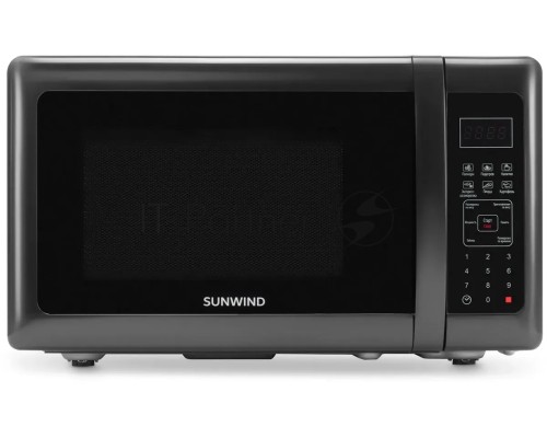 Микроволновая печь SunWind SUN-MW007 черный, 20 л, 700 Вт, переключатели - сенсор