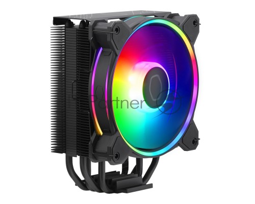 Кулер для процессора Cooler Master Hyper 212 Halo Black (150W, 4-pin, 154mm, tower, Al/Cu, fans: 1x120mm/51.88CFM/27dBA/2050rpm, Black, 1700/1200/115x/AM4/AM5) Кулер для процессора Cooler Master Hyper 212 Halo Black (150W, 4-pin, 154mm, tower, Al/Cu, fans: 1x120mm/51.88CFM/27dBA/2050rpm, Black, 1700/1200/115x/AM4/AM5)