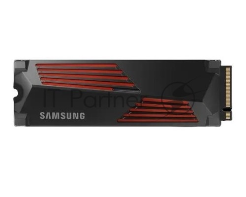 Накопитель SSD Samsung 990 PRO 1TB , M.2(22x80mm), NVMe 2.0, PCIe 4.0 x4, V-NAND TLC, R/W 7450/6900MB/s, IOPs 1 200 000/1 550 000, DRAM buffer 1024MB, TBW 600, DWPD 0.33, with Heatsink (12 мес.)