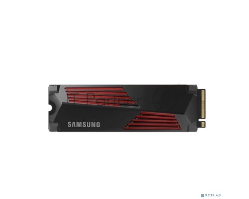 Накопитель SSD Samsung 990 PRO 1TB , M.2(22x80mm), NVMe 2.0, PCIe 4.0 x4, V-NAND TLC, R/W 7450/6900MB/s, IOPs 1 200 000/1 550 000, DRAM buffer 1024MB, TBW 600, DWPD 0.33, with Heatsink (12 мес.)