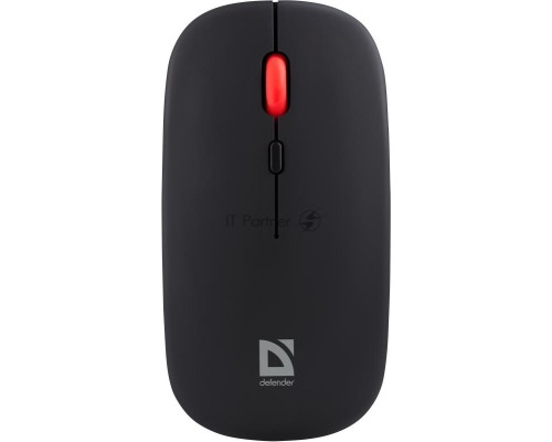 Мышь беспроводная Defender Vitrual MB-635 черный, 1600 dpi, радиоканал, Bluetooth, USB, кнопки - 4