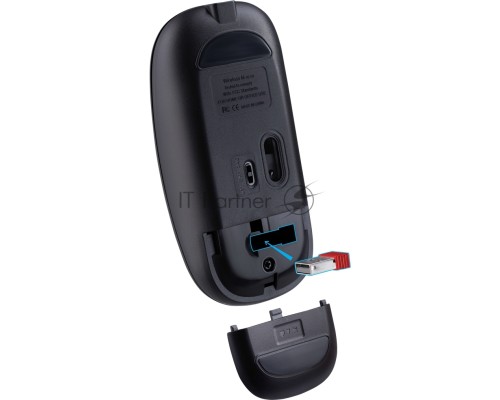 Мышь беспроводная Defender Vitrual MB-635 черный, 1600 dpi, радиоканал, Bluetooth, USB, кнопки - 4