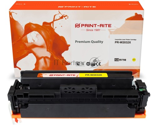 Картридж лазерный Print-Rite TFHBKUYPU1J PR-W2032X W2032X желтый (6000стр.) для HP Color LaserJet M454dn Pro/479