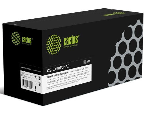 Картридж лазерный Cactus CS-LX60F0HA0 черный (10000стр.) для Lexmark MX-511, MX310dn MX310, MX410de