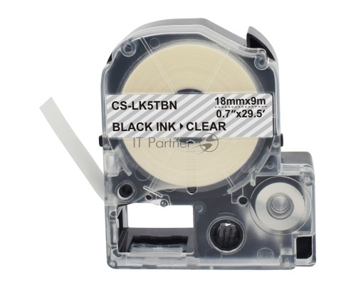 Картридж ленточный Cactus CS-LK5TBN черный для Epson LW400/LW700/LW600P/LW1000P/K400/Z700/Z900