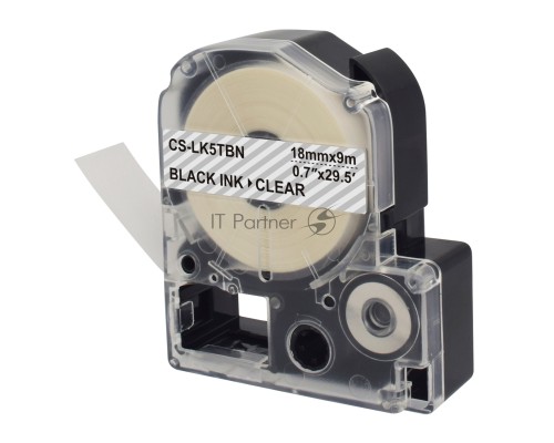 Картридж ленточный Cactus CS-LK5TBN черный для Epson LW400/LW700/LW600P/LW1000P/K400/Z700/Z900