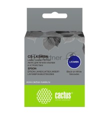 Картридж ленточный Cactus CS-LK5WBN черный, 18мм, 9м для Epson LW300/LW400/LW700/LW600P/LW1000P